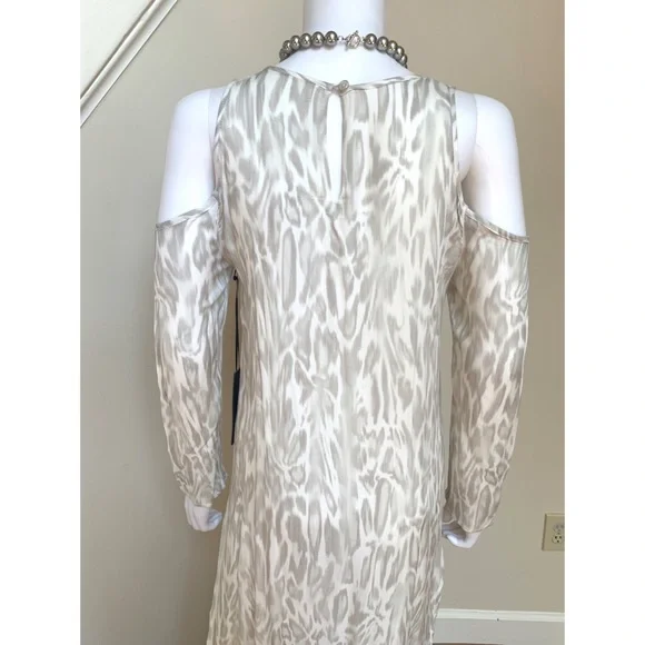 YFB pastel animal print cold shoulder maxi dress, NWT, S - Picture 5 of 11